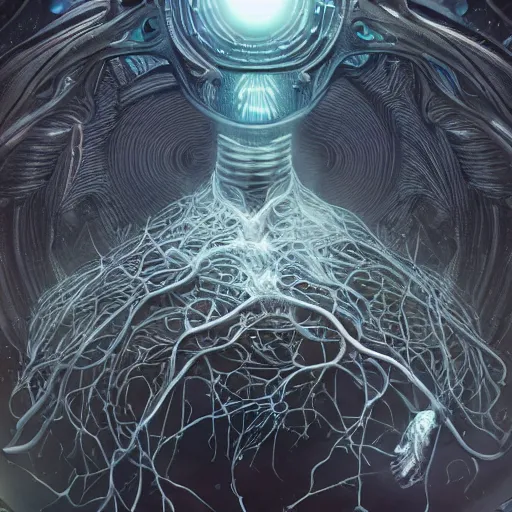 Prompt: ultra realistic illustration of immortal neuron, alien room, massive, intricate, scifi, unique landscape, highly detailed, alien girl, singularity, cybernetic, thought provoking, masterpiece, digital painting, artstation, concept art, smooth, sharp focus, illustration, art by roberto digiglio and furio tedeschi and filippo ubertino