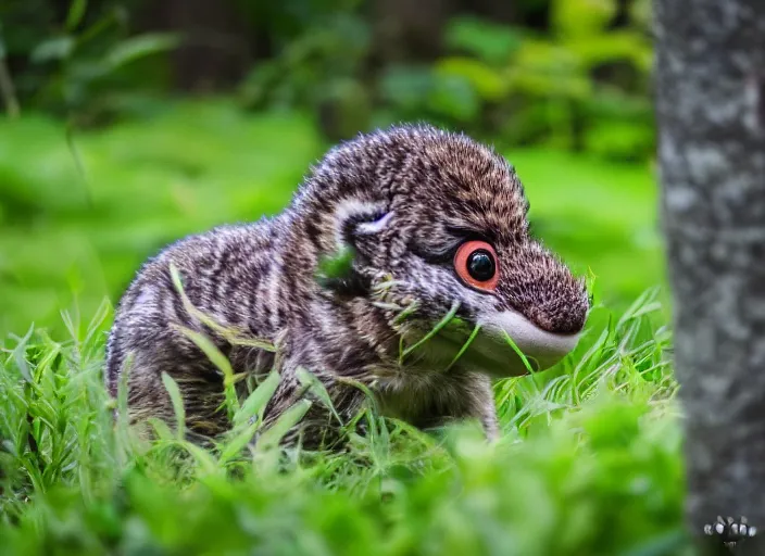 Image similar to wildlife photo of real life yoshi in the wild, 8 k, 8 5 mm f 5. 6