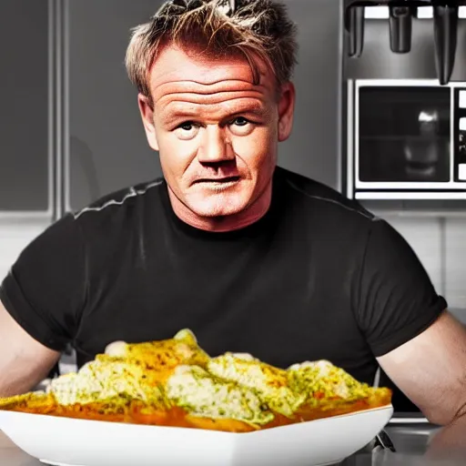 Image similar to Gordon Ramsey cooking with Walter White, realistic, ultra high detail, 8k.