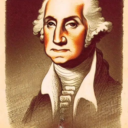 Prompt: george washington by dr. seuss,