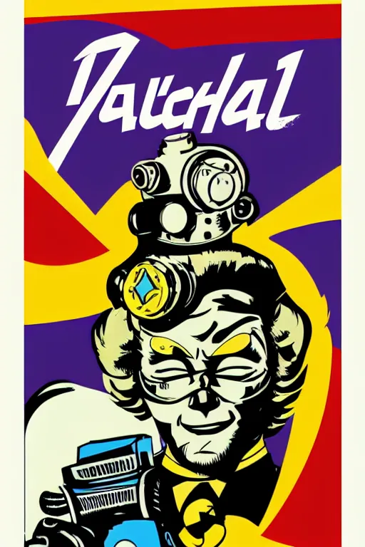 Image similar to fallout 7 6 retro futurist illustration art by butcher billy, sticker, colorful, illustration, highly detailed, simple, smooth and clean vector curves, no jagged lines, vector art, smooth andy warhol style