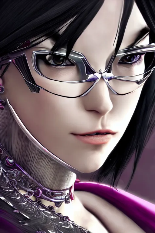 Image similar to Bayonetta (character) , pretty face, ultra detailed, digital art, 8k ,character ,realistic, portrait, hyperrealistic