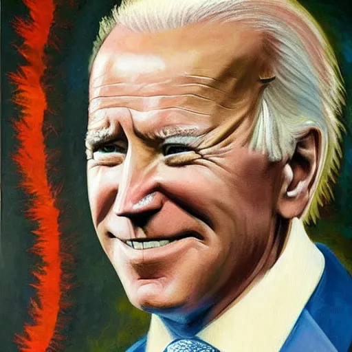 Prompt: Joe Biden as a Native American, oil painting