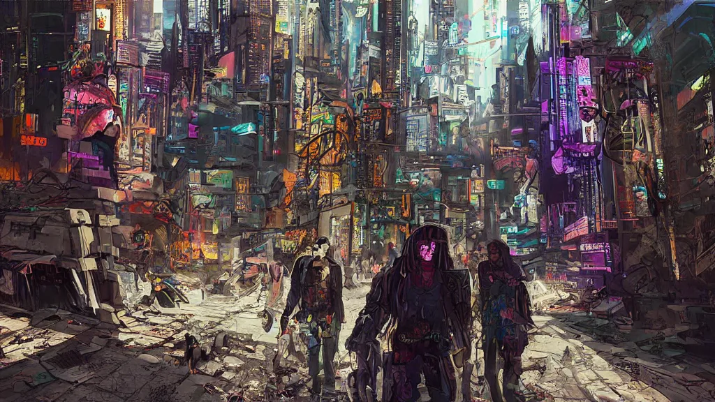 Prompt: cyberpunk mayans