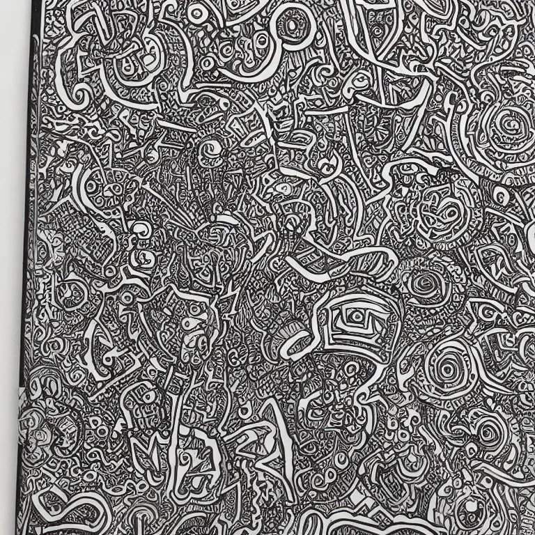 Image similar to notebook doodle architecture sketch with extremely intricate psychedelic dmt mushrooms lsd patterns hyper detailed linework pen and paper