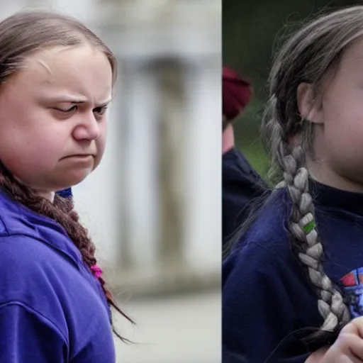 Image similar to fat greta thunberg is angry