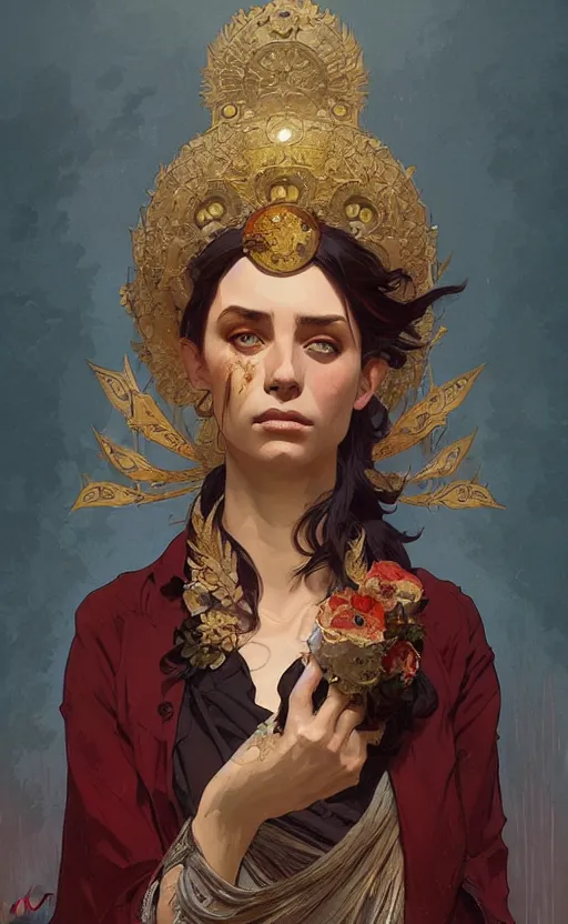 Prompt: a personification of the country turkey, highly detailed, digital painting, artstation, concept art, sharp focus, illustration, art by greg rutkowski and alphonse mucha