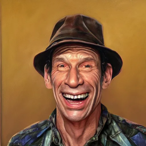 Prompt: ernest p worrell portrait painting, hyper real