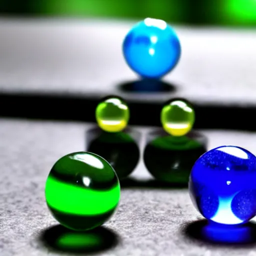 Image similar to aliens playing with marbles