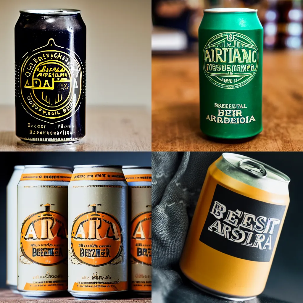 Prompt: product photo of bespoke artisanal ipa logo on a beer can