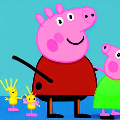 Prompt: a 3 d version of peppa pig, cgi, ultra high quality, 8 k