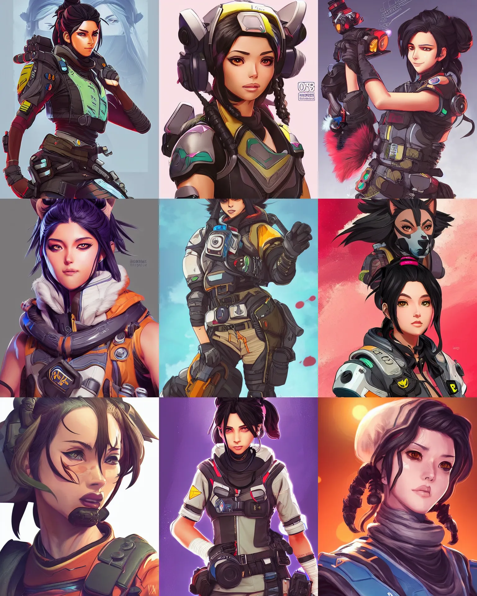 Image similar to Loba from Apex Legends as an anime character digital illustration portrait design by Ross Tran, artgerm detailed, soft lighting