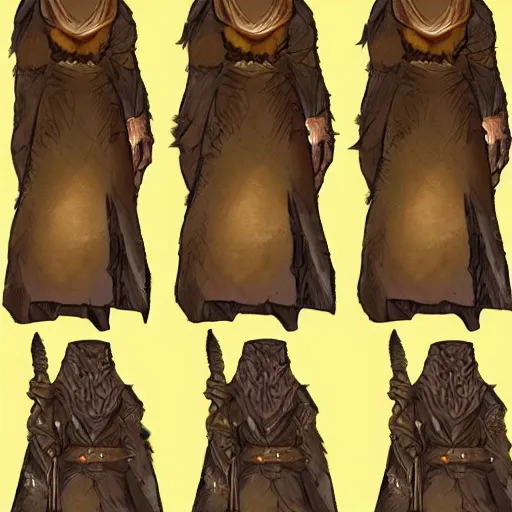 Prompt: Wizard in desert robes concept art