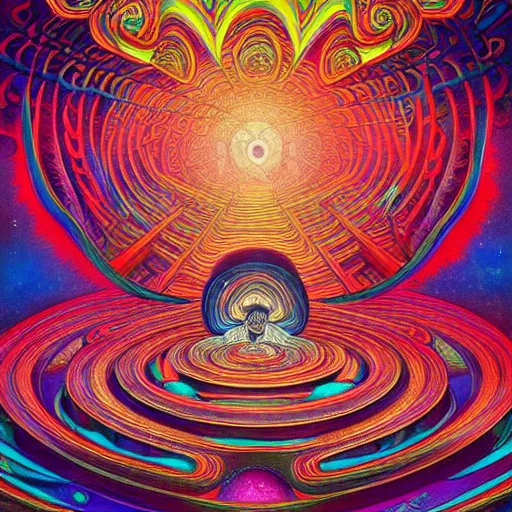 Image similar to An extremely psychedelic abstract illustration of an eye shaped labyrinth maze, colorful, surreal, dramatic lighting, magic mushrooms, psilocybin, LSD, detailed, intricate, elegant, highly detailed, digital painting, artstation, concept art, smooth, sharp focus, illustration, art by Krenz Cushart and Artem Demura and alphonse mucha