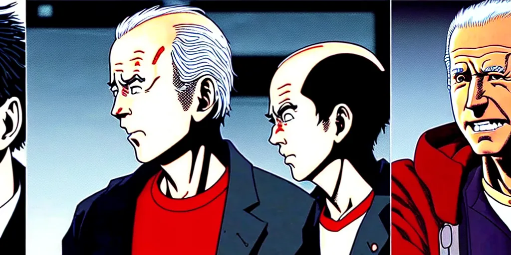 Image similar to joe biden akira, cinematic scene akira anime, akira manga