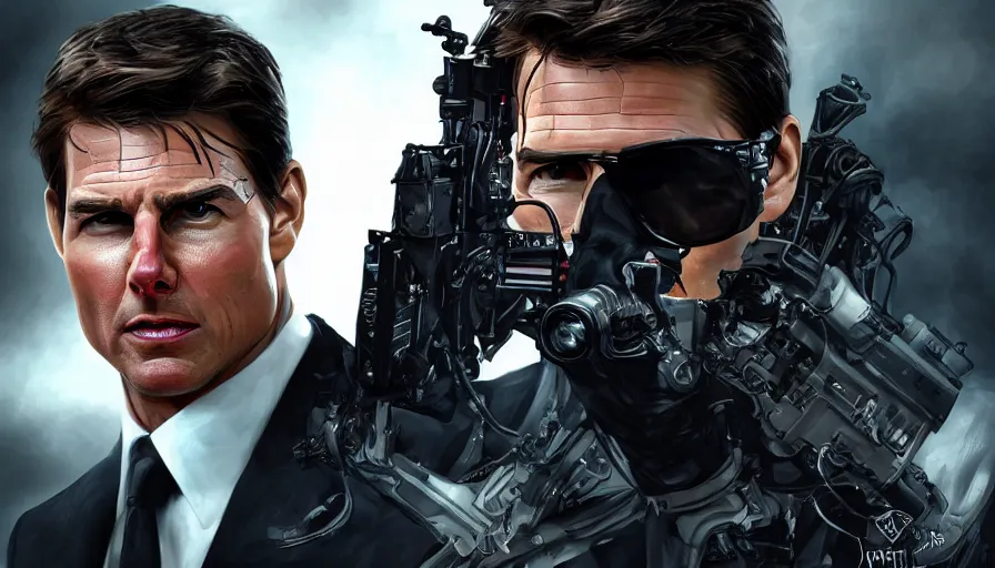 Image similar to Tom Cruise is James Bond, hyperdetailed, artstation, cgsociety, 8k