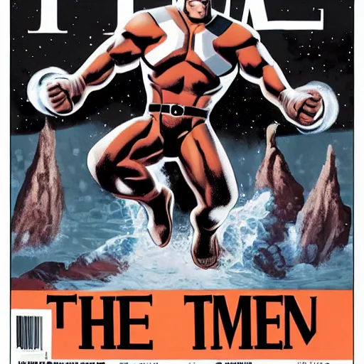 Image similar to Time Magazine cover of Colossus from Xmen