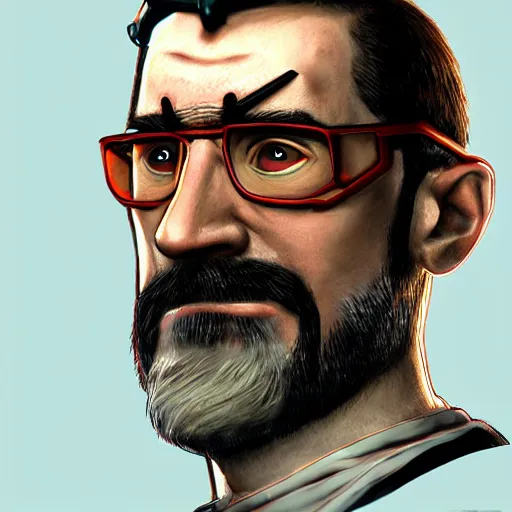 Image similar to Gordon Freeman from Half-Life, gritty, highly detailed, trending on ArtStation