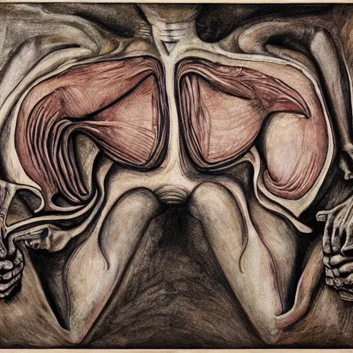 Prompt: brutalist anatomical diagram by otto dix, hyperrealistic, aesthetic, masterpiece