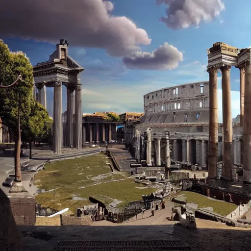 Image similar to rome in the year 2 0 7 7