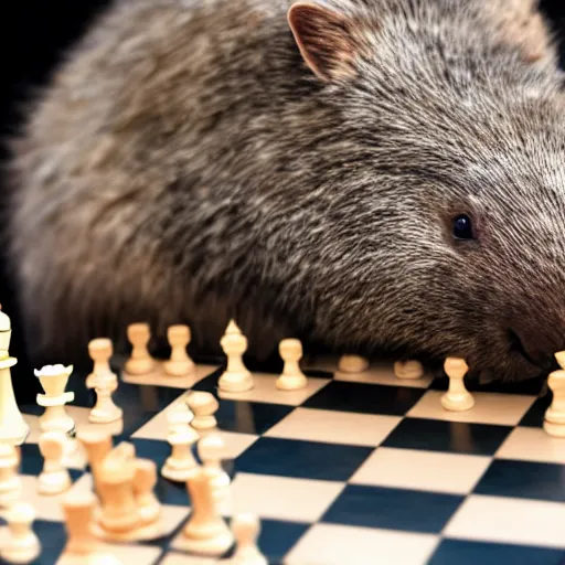 Image similar to wombat playing chess