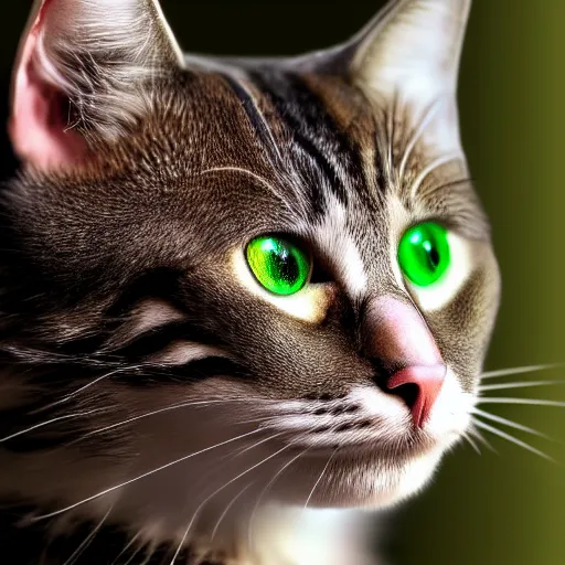 Image similar to cat soldier in call of duty warzone 4k, complete heterochromia brown and green eyes, high detail, high-resolution photograph, professional photography, ultra-detail