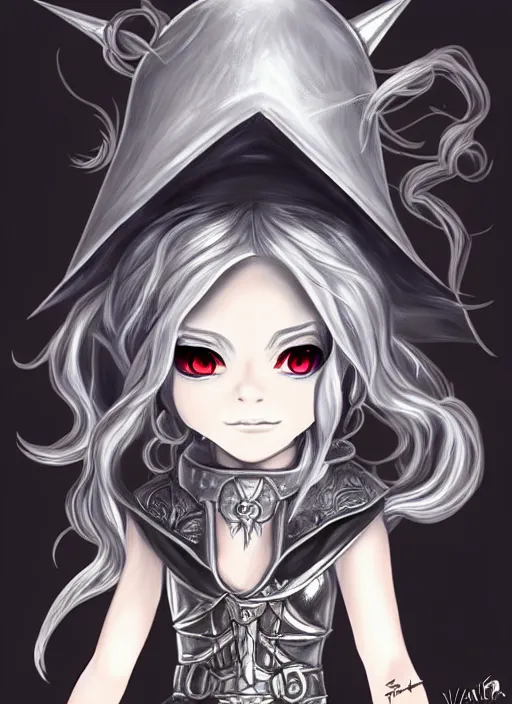 Prompt: a portrait of girl magician, silver tiara, silver explosion, silver magic, fantasy, dungeons and dragons, an ultrafine detailed painting, chibi, detailed painting, boris valejo. octopath traveler decal!!!