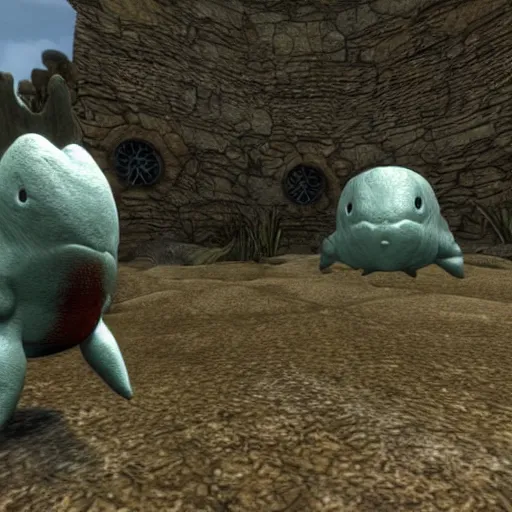 Prompt: Wooper in Skyrim