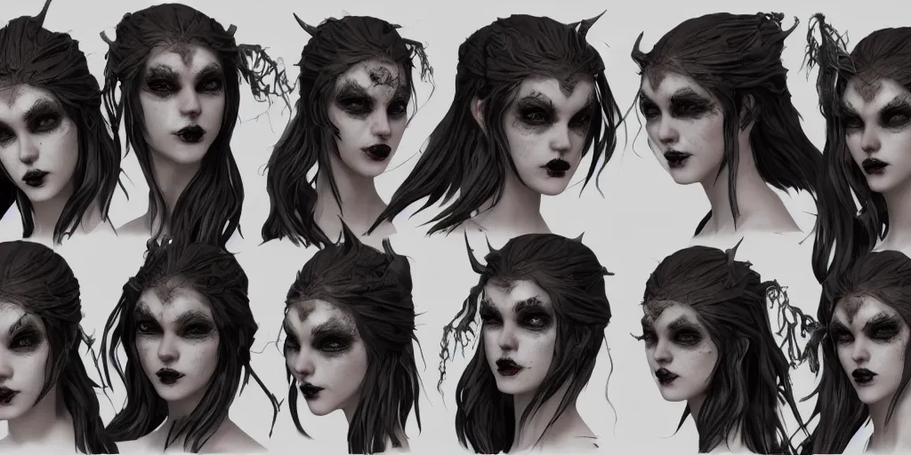 Prompt: gothic mermaid character face detail designs, Greg Rutkowski, character sheet, kim jung gi, Darek Zabrocki, Karlkka, Jayison Devadas, Phuoc Quan, trending on Artstation, 8K, ultra wide angle, pincushion lens effect