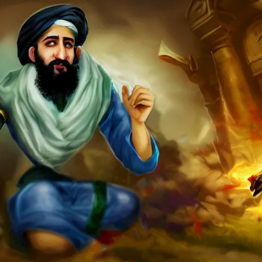 Prompt: osama bin laden on summoner's rift