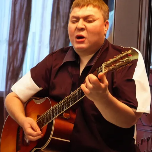 Image similar to mikhail gorsheniov is singing