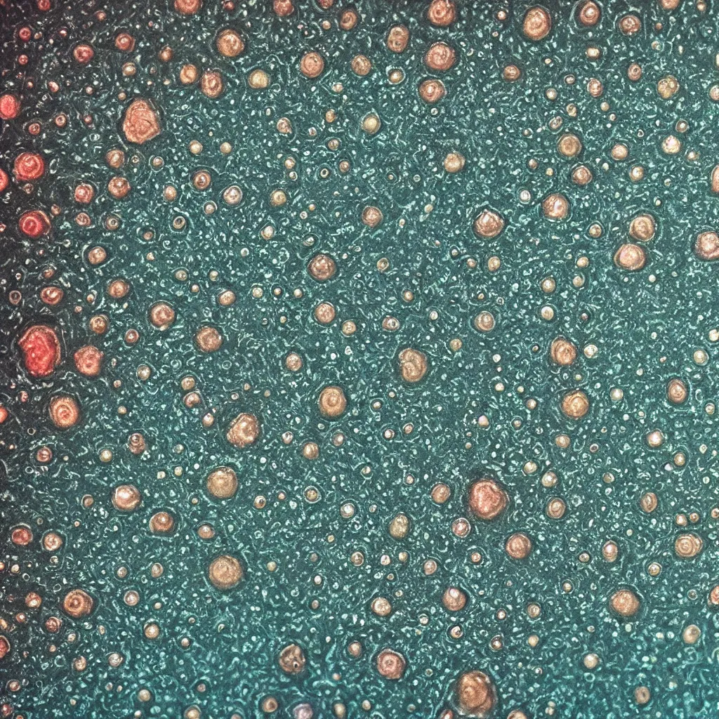 Prompt: close up photograph of aquatic microorganisms seen through a microscope, 4 k