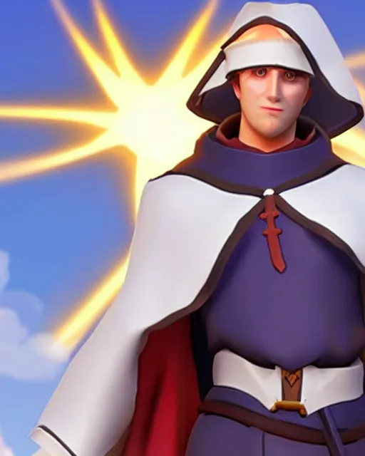 Image similar to catholic priest playable hero character in overwatch