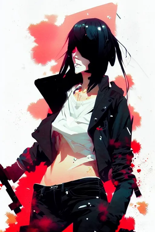 Image similar to a ultradetailed beautiful panting of a stylish girl in a gangsta clothing, by conrad roset, greg rutkowski and makoto shinkai, trending on artstation