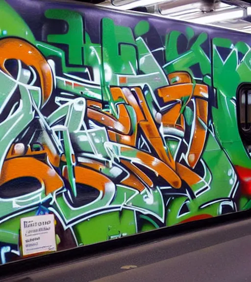 Image similar to graffiti mural on a subway train that says ireland