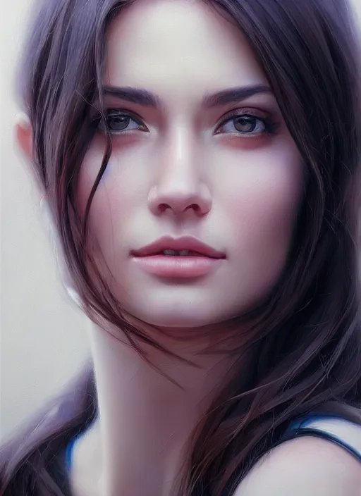 Image similar to photo of a gorgeous young woman in the style of stefan kostic, realistic, sharp focus, 8 k high definition, insanely detailed, intricate, elegant, art by stanley lau and artgerm