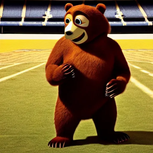 Prompt: bear mascot, pixar style