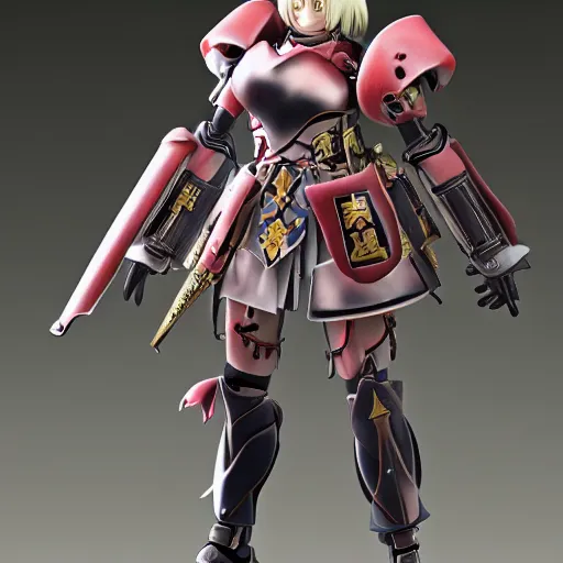 Image similar to Sakura Matou as a sister of battle from 40k, realistic shaded, Ilya Kuvshinov, Rob Rey, Giuseppe Dangelico Pino, Kentaro Miura. Anime. Fine details face. Fine details armor.