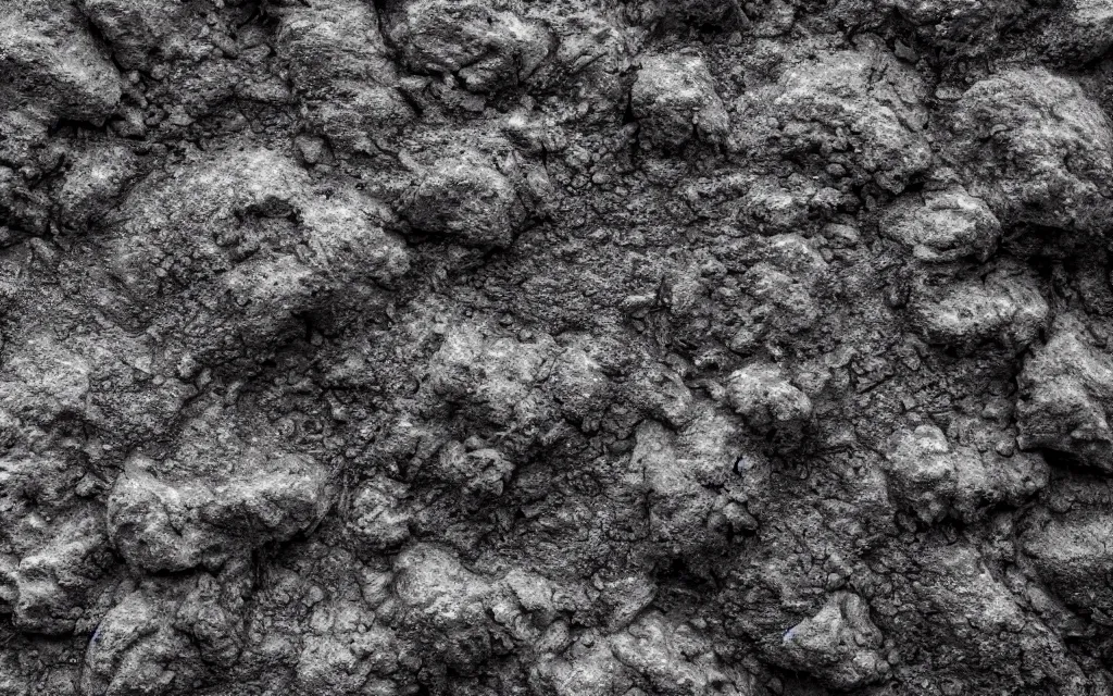 Image similar to close up of a dirt road, rock texture, high contrast cinematic lighting, ambient occlusion render, duotone, detailed