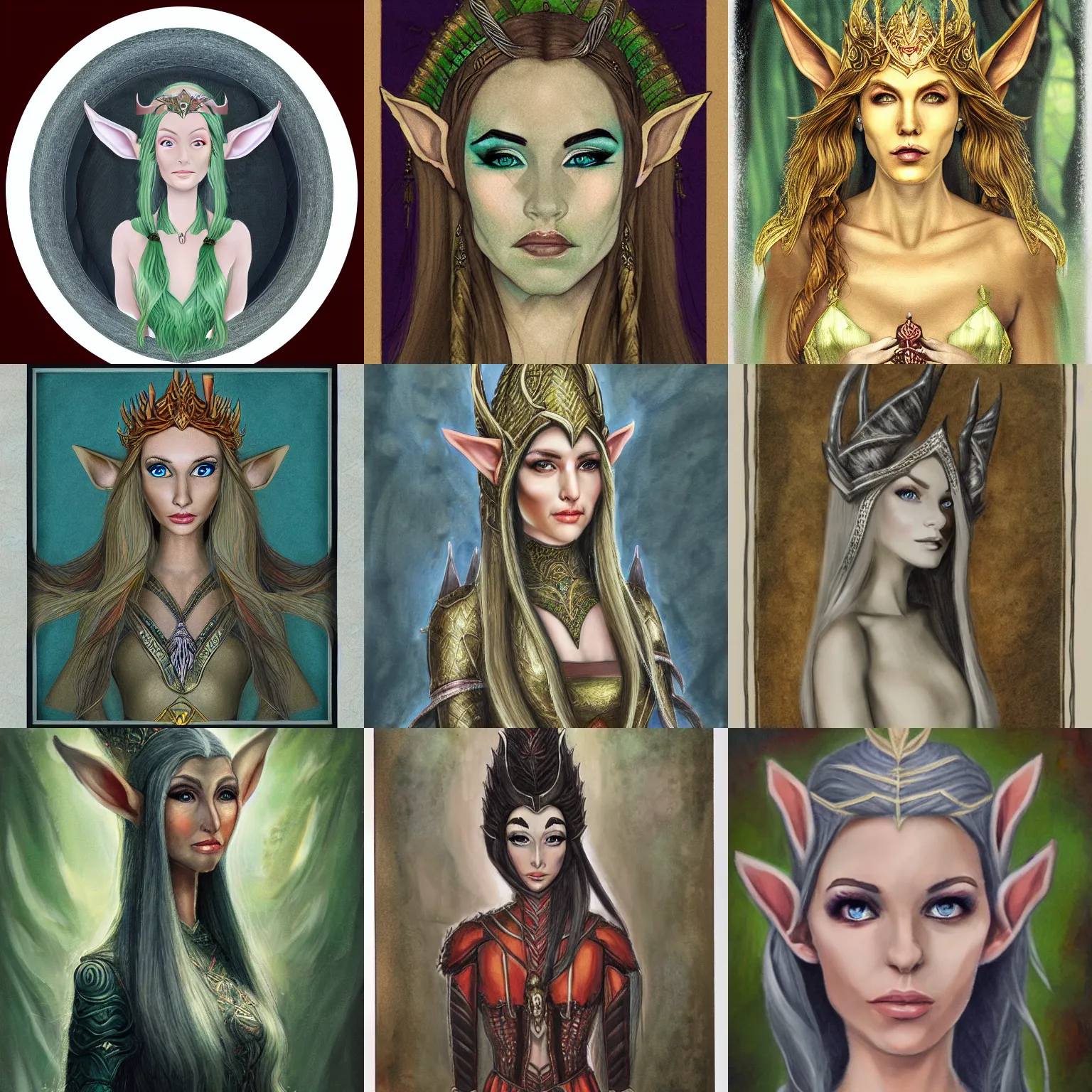 Prompt: portrait of the elven queen