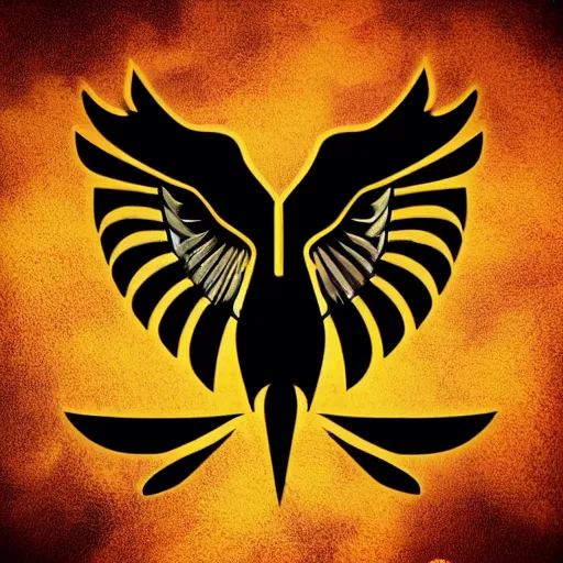 Image similar to v logo with phoenix wings