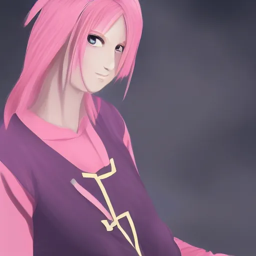 Image similar to Haruno Sakura by TUREwindwalker, YiQiang and ShuraKRGT, deviantart, gumroad, patreon, high quality, digital drawing