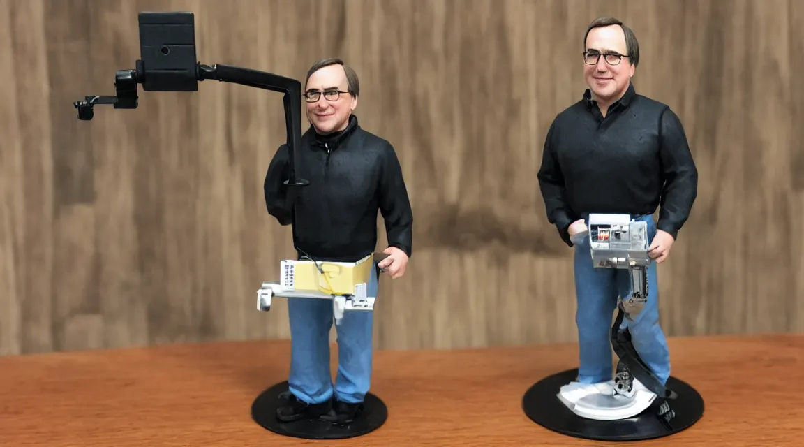 Image similar to vinil scale figure of Linus Torvalds, photo product