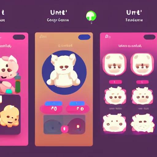 Image similar to cute chubby icons for mobile game ui
