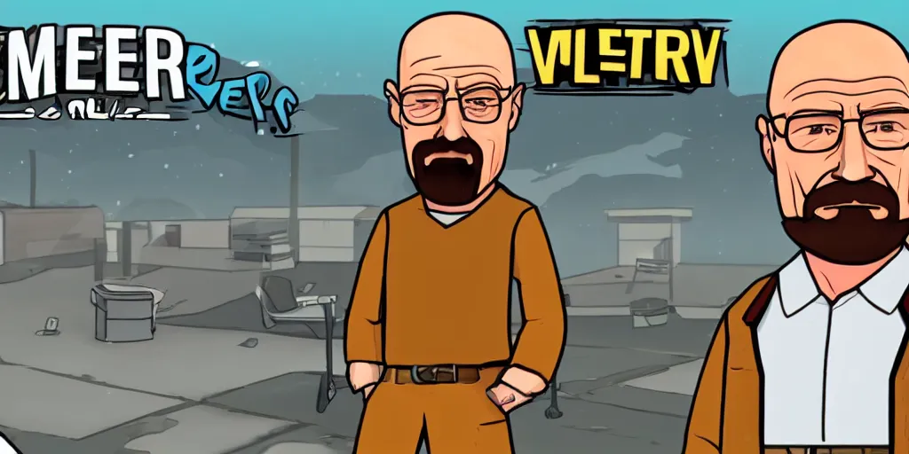 Prompt: walter white in multiversus game