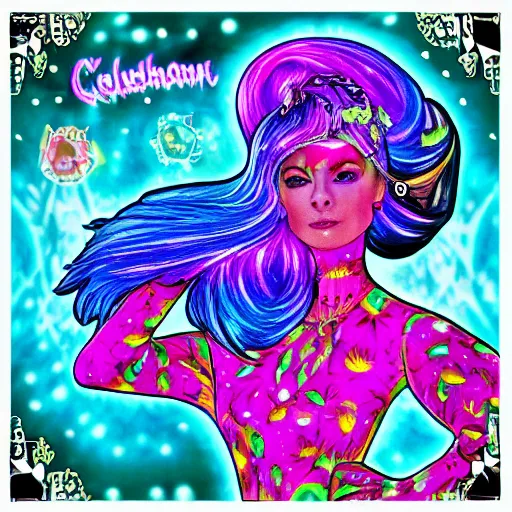 Prompt: coldharbour in the style of lisa frank