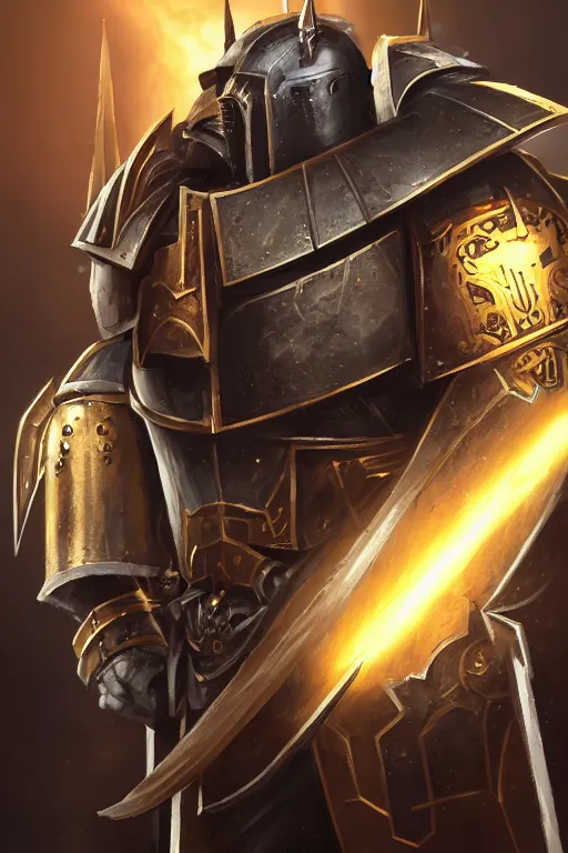 Image similar to armor portrait heros warhammer 4 0 k horus heresy fanart - the primarchs emperor by johannes helgeson animated with vfx concept artist & illustrator global illumination ray tracing hdr fanart arstation zbrush central hardmesh 8 k octane renderer comics stylized