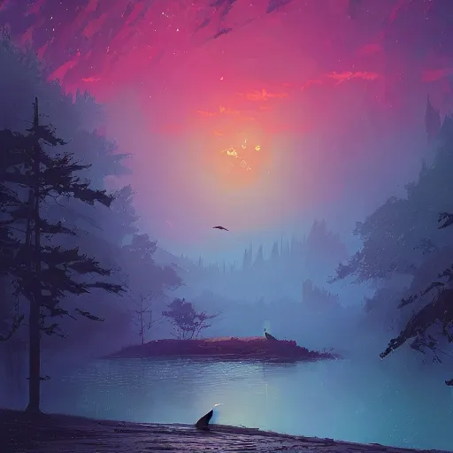 Image similar to european nightjar, by anato finnstark, by alena aenami, by john harris, by ross tran, by wlop, by andreas rocha