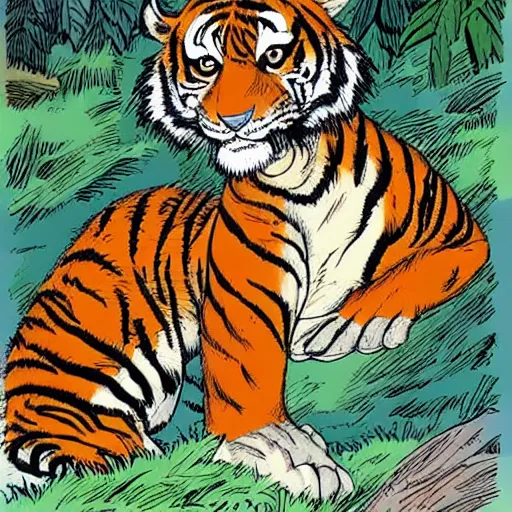 Image similar to a tiger by bill watterson