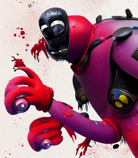 Prompt: TIm Burtons style big hero 6 by Alex Pardee and Nekro and Petros Afshar, and James McDermott,unstirred paint, vivid color, cgsociety 4K